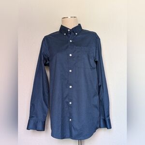 Duluth Trading Co Navy Microdot Button-Down Shirt